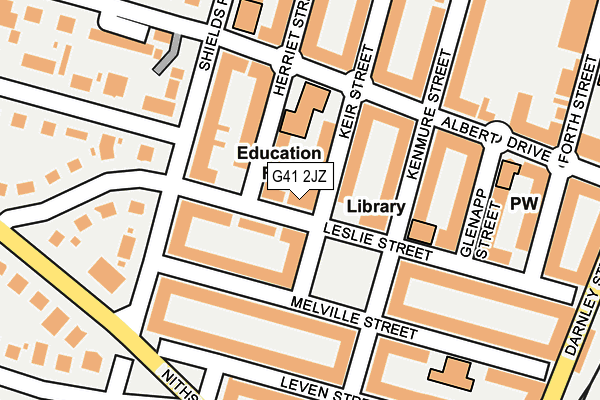 G41 2JZ map - OS OpenMap – Local (Ordnance Survey)