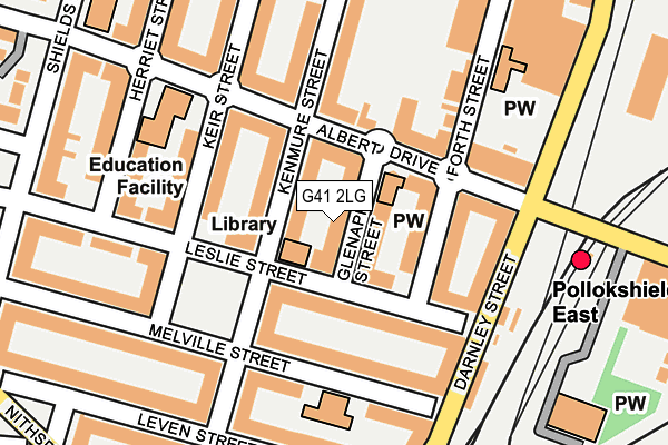 G41 2LG map - OS OpenMap – Local (Ordnance Survey)