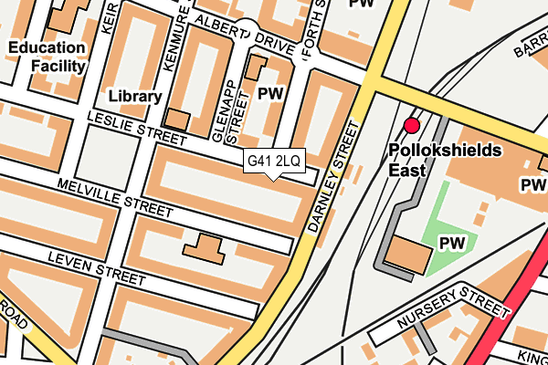 G41 2LQ map - OS OpenMap – Local (Ordnance Survey)