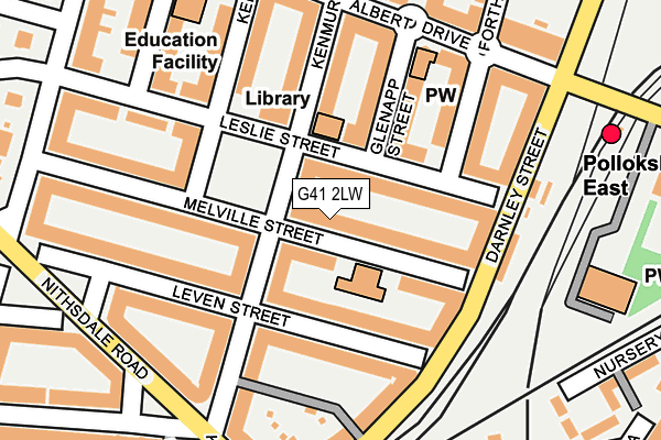 G41 2LW map - OS OpenMap – Local (Ordnance Survey)