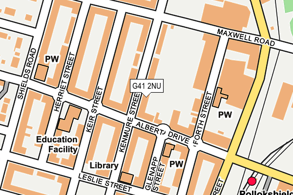 G41 2NU map - OS OpenMap – Local (Ordnance Survey)