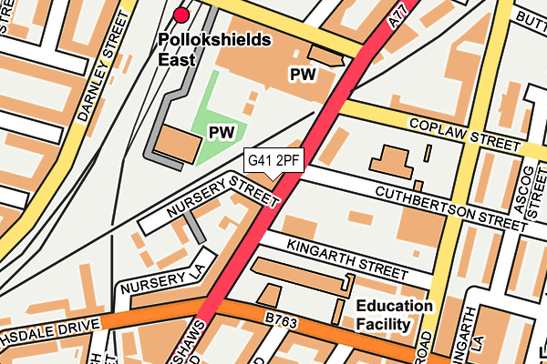 G41 2PF map - OS OpenMap – Local (Ordnance Survey)