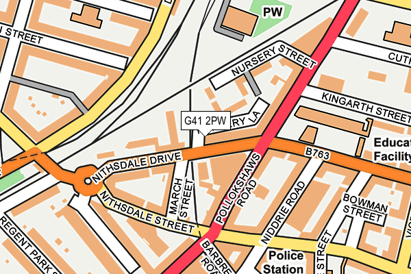 G41 2PW map - OS OpenMap – Local (Ordnance Survey)