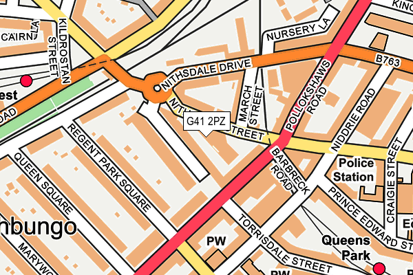 G41 2PZ map - OS OpenMap – Local (Ordnance Survey)