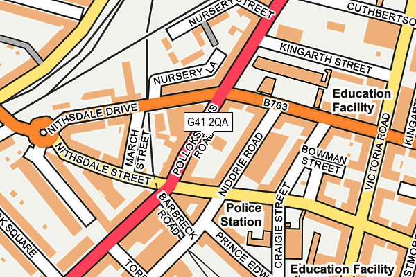 G41 2QA map - OS OpenMap – Local (Ordnance Survey)