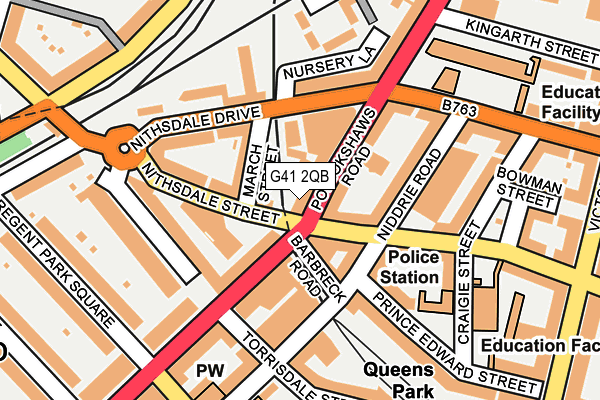 G41 2QB map - OS OpenMap – Local (Ordnance Survey)