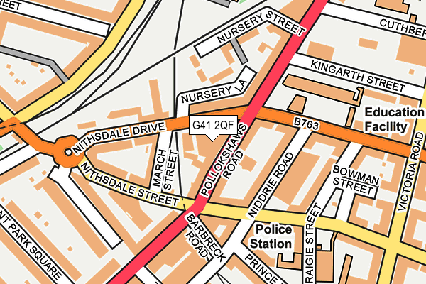 G41 2QF map - OS OpenMap – Local (Ordnance Survey)