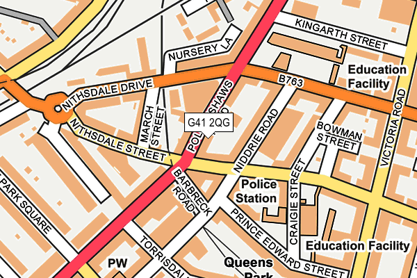 G41 2QG map - OS OpenMap – Local (Ordnance Survey)