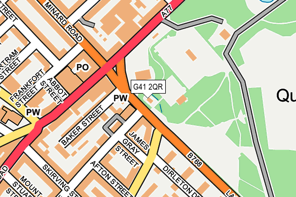 G41 2QR map - OS OpenMap – Local (Ordnance Survey)