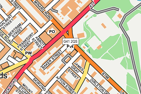 G41 2QS map - OS OpenMap – Local (Ordnance Survey)