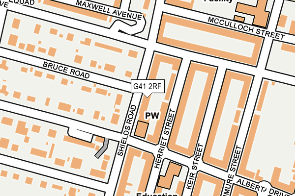 G41 2RF map - OS OpenMap – Local (Ordnance Survey)