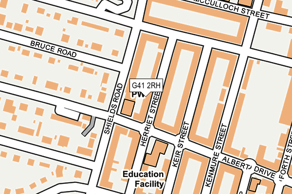 G41 2RH map - OS OpenMap – Local (Ordnance Survey)