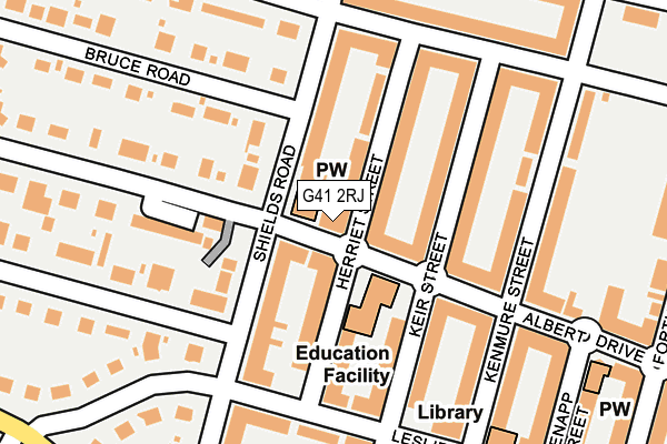 G41 2RJ map - OS OpenMap – Local (Ordnance Survey)