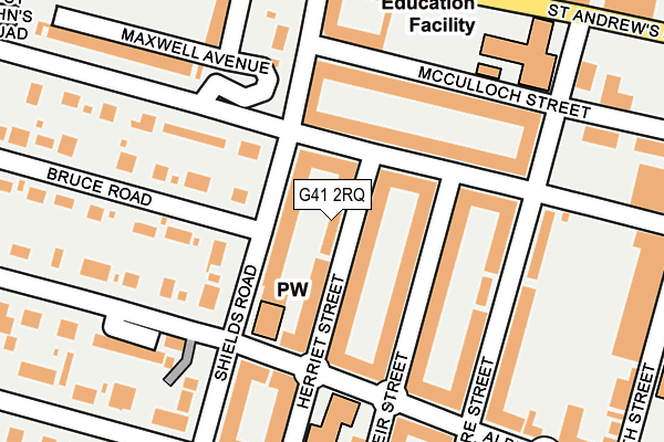 G41 2RQ map - OS OpenMap – Local (Ordnance Survey)