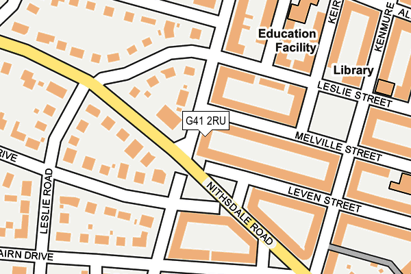 G41 2RU map - OS OpenMap – Local (Ordnance Survey)