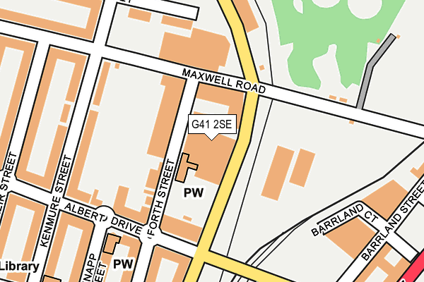 G41 2SE map - OS OpenMap – Local (Ordnance Survey)
