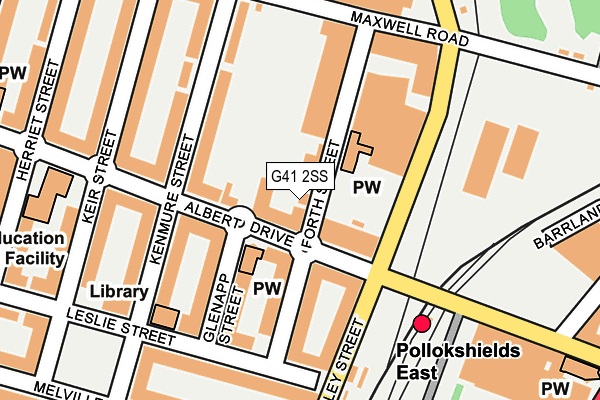 G41 2SS map - OS OpenMap – Local (Ordnance Survey)