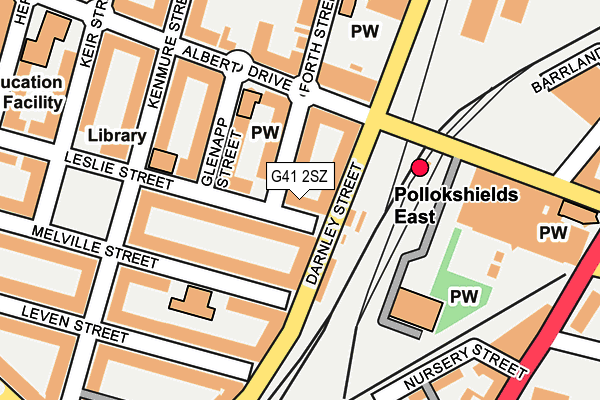 G41 2SZ map - OS OpenMap – Local (Ordnance Survey)