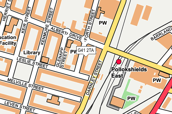 G41 2TA map - OS OpenMap – Local (Ordnance Survey)