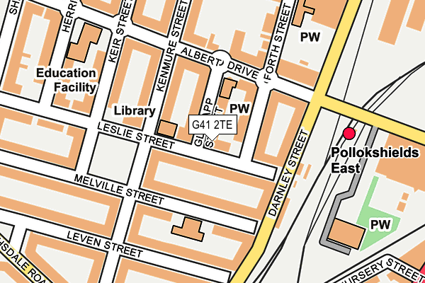 G41 2TE map - OS OpenMap – Local (Ordnance Survey)