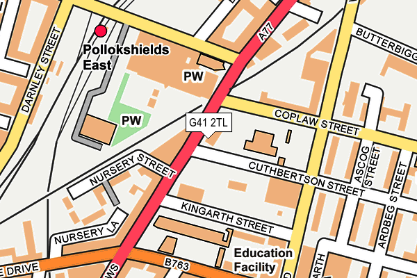 G41 2TL map - OS OpenMap – Local (Ordnance Survey)