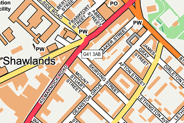 G41 3AB map - OS OpenMap – Local (Ordnance Survey)