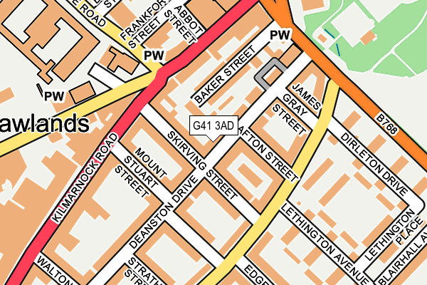 G41 3AD map - OS OpenMap – Local (Ordnance Survey)