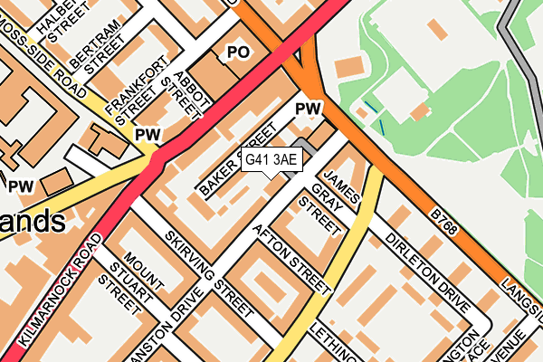 G41 3AE map - OS OpenMap – Local (Ordnance Survey)