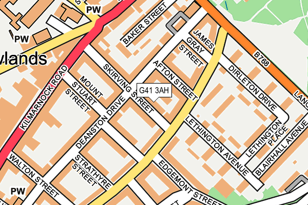 G41 3AH map - OS OpenMap – Local (Ordnance Survey)