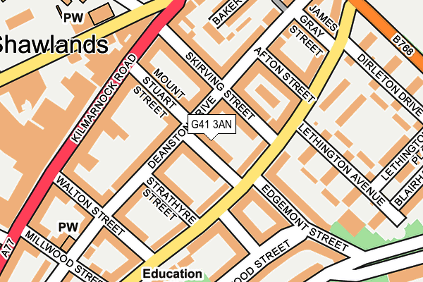 G41 3AN map - OS OpenMap – Local (Ordnance Survey)