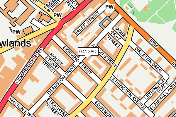 G41 3AQ map - OS OpenMap – Local (Ordnance Survey)