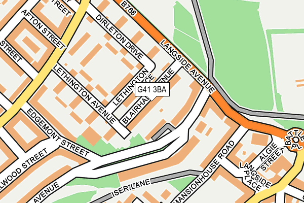 G41 3BA map - OS OpenMap – Local (Ordnance Survey)