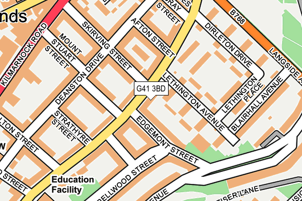 G41 3BD map - OS OpenMap – Local (Ordnance Survey)