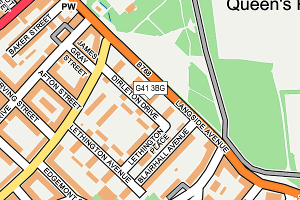 G41 3BG map - OS OpenMap – Local (Ordnance Survey)