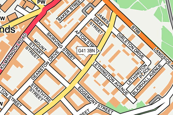 G41 3BN map - OS OpenMap – Local (Ordnance Survey)