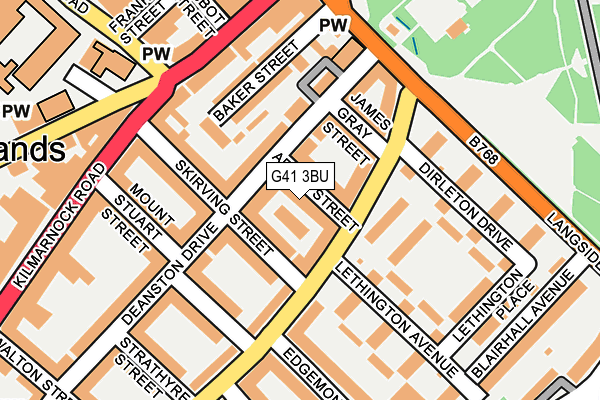 G41 3BU map - OS OpenMap – Local (Ordnance Survey)