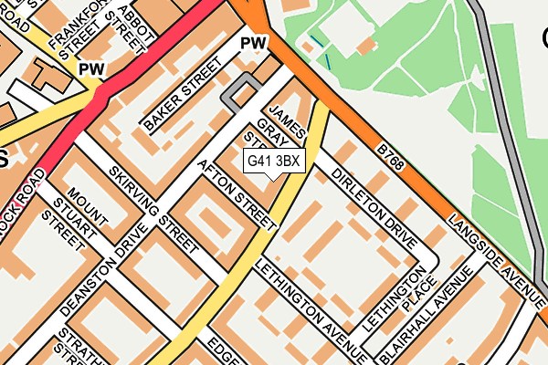 G41 3BX map - OS OpenMap – Local (Ordnance Survey)