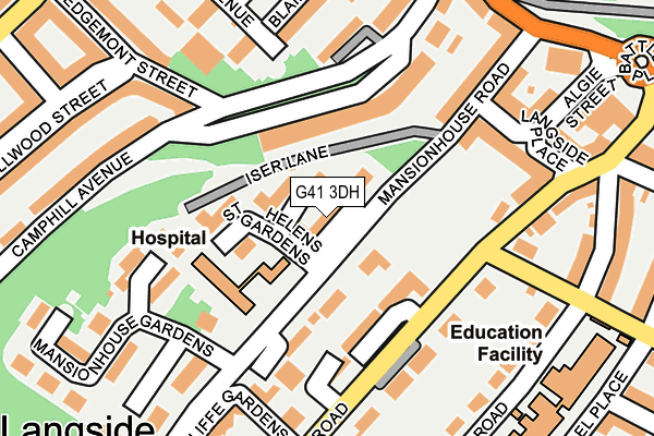 G41 3DH map - OS OpenMap – Local (Ordnance Survey)