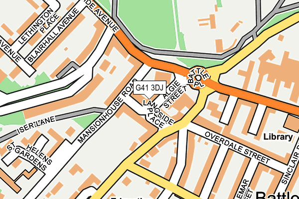 G41 3DJ map - OS OpenMap – Local (Ordnance Survey)