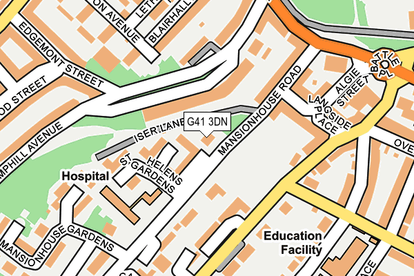 G41 3DN map - OS OpenMap – Local (Ordnance Survey)