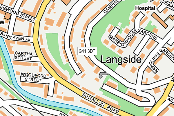 G41 3DT map - OS OpenMap – Local (Ordnance Survey)