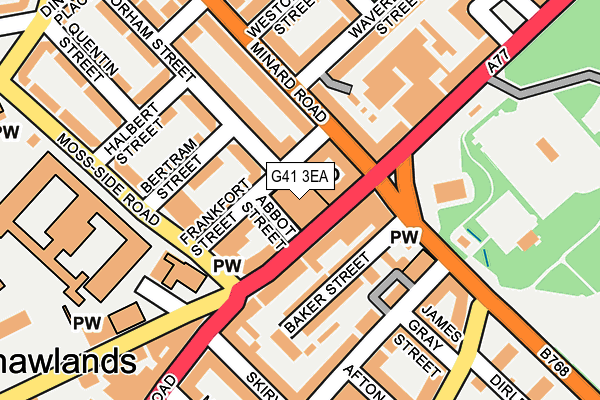 G41 3EA map - OS OpenMap – Local (Ordnance Survey)