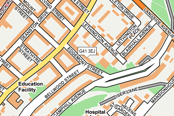 G41 3EJ map - OS OpenMap – Local (Ordnance Survey)