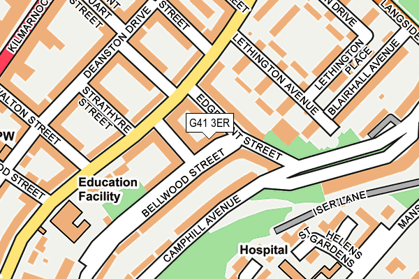 G41 3ER map - OS OpenMap – Local (Ordnance Survey)