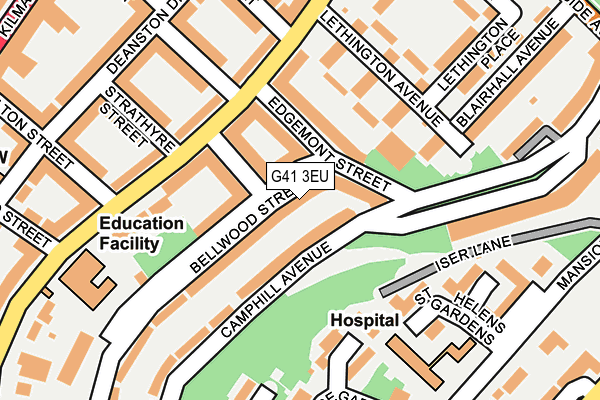 G41 3EU map - OS OpenMap – Local (Ordnance Survey)