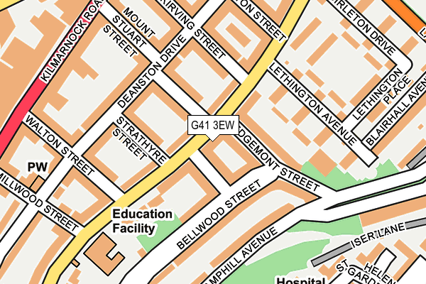 G41 3EW map - OS OpenMap – Local (Ordnance Survey)