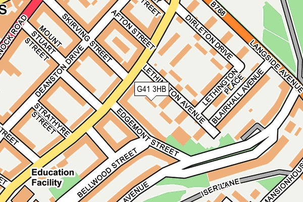 G41 3HB map - OS OpenMap – Local (Ordnance Survey)