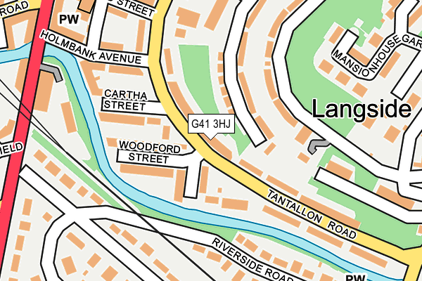 G41 3HJ map - OS OpenMap – Local (Ordnance Survey)