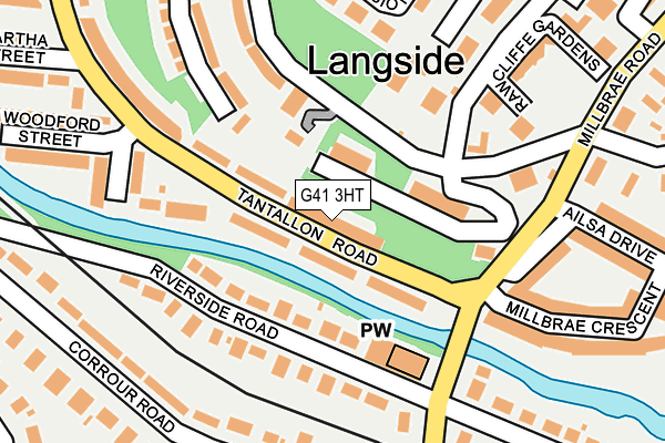 G41 3HT map - OS OpenMap – Local (Ordnance Survey)