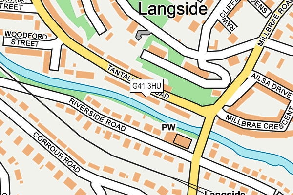 G41 3HU map - OS OpenMap – Local (Ordnance Survey)